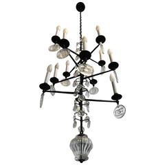 Erik Hoglund Kosta Boda Crystal 1960s Swedish Chandelier 2