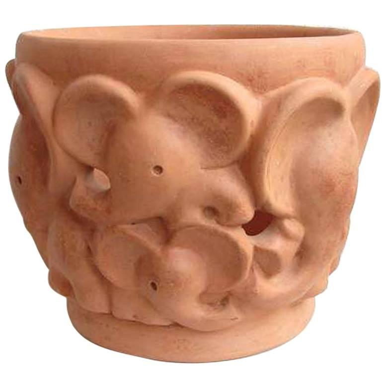 Terracotta Planter by Walter Bosse For Sale