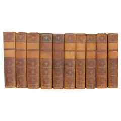 Collection of Ten Leather Volumes of the Works of William Makepeace Thackeray