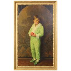 Portrait of Boy in Green