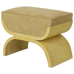 Karl Springer Inspired Goatskin Stool 9