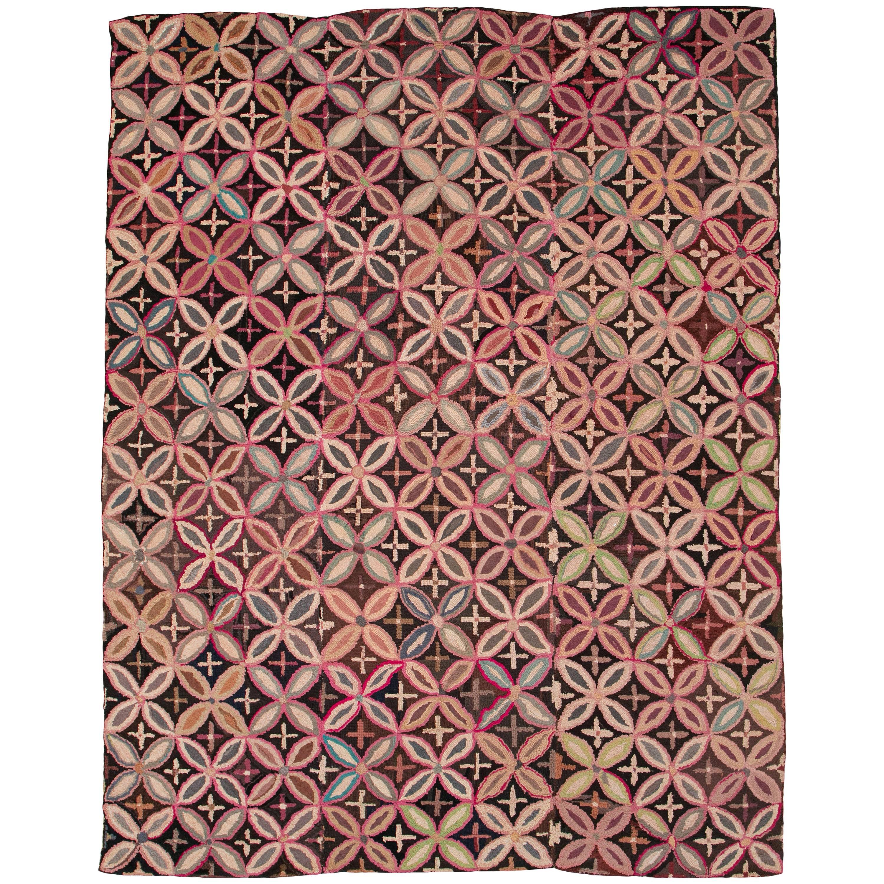 Vintage Large American Hook Rug For Sale at 1stDibs vintage hook rug