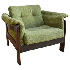 Mid-Century Retro Danish Woollen Percival Lafer Style Easy Lounge Armchair 1970s