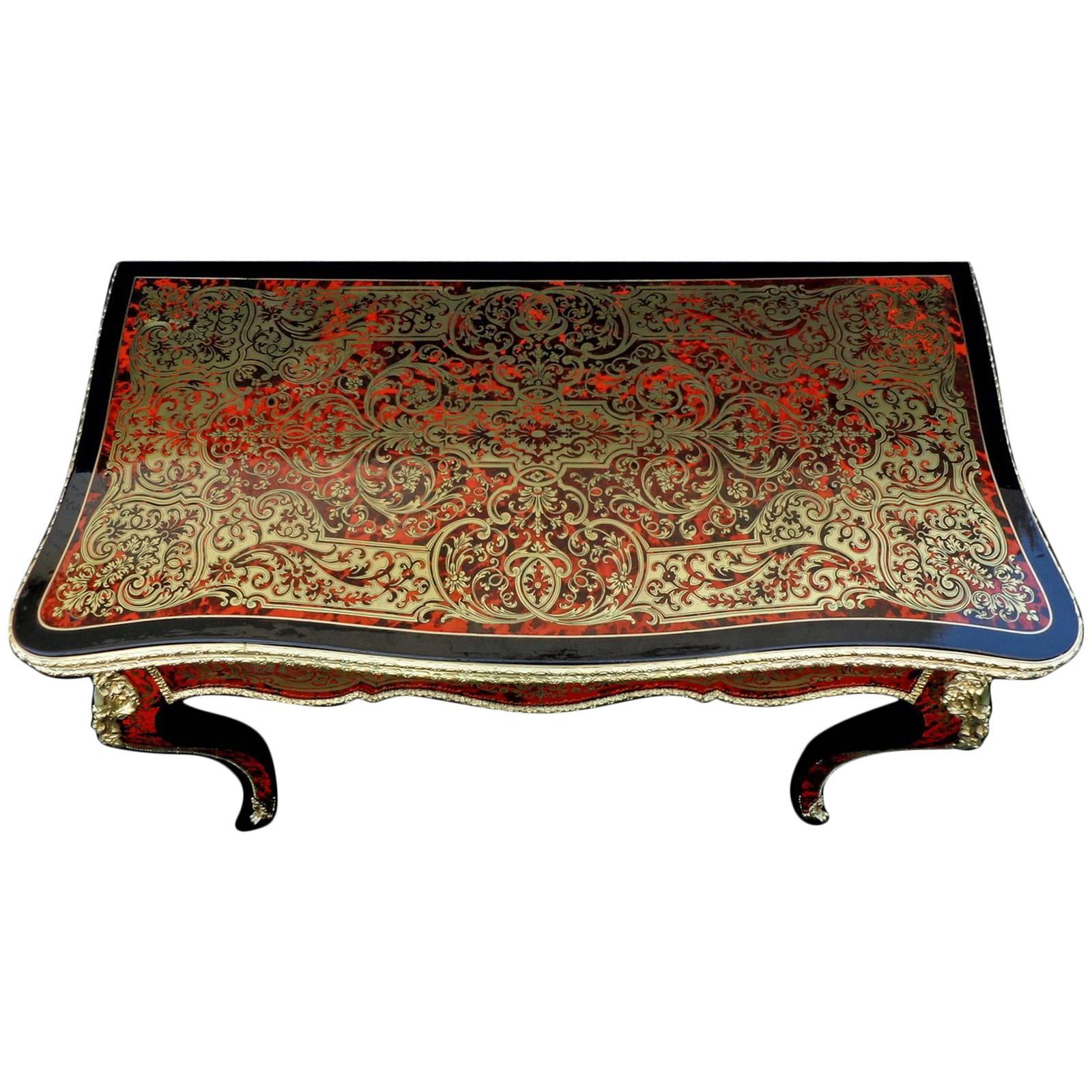 Games Table in Boulle Marquetry Napoléon III Period, 19th Century