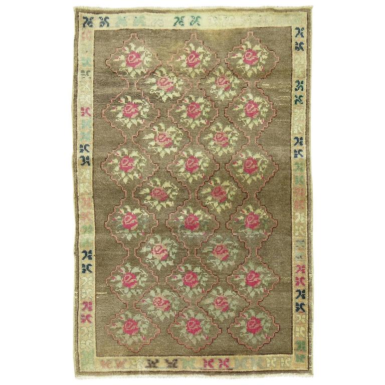 Vintage Turkish Konya Rug For Sale at 1stdibs