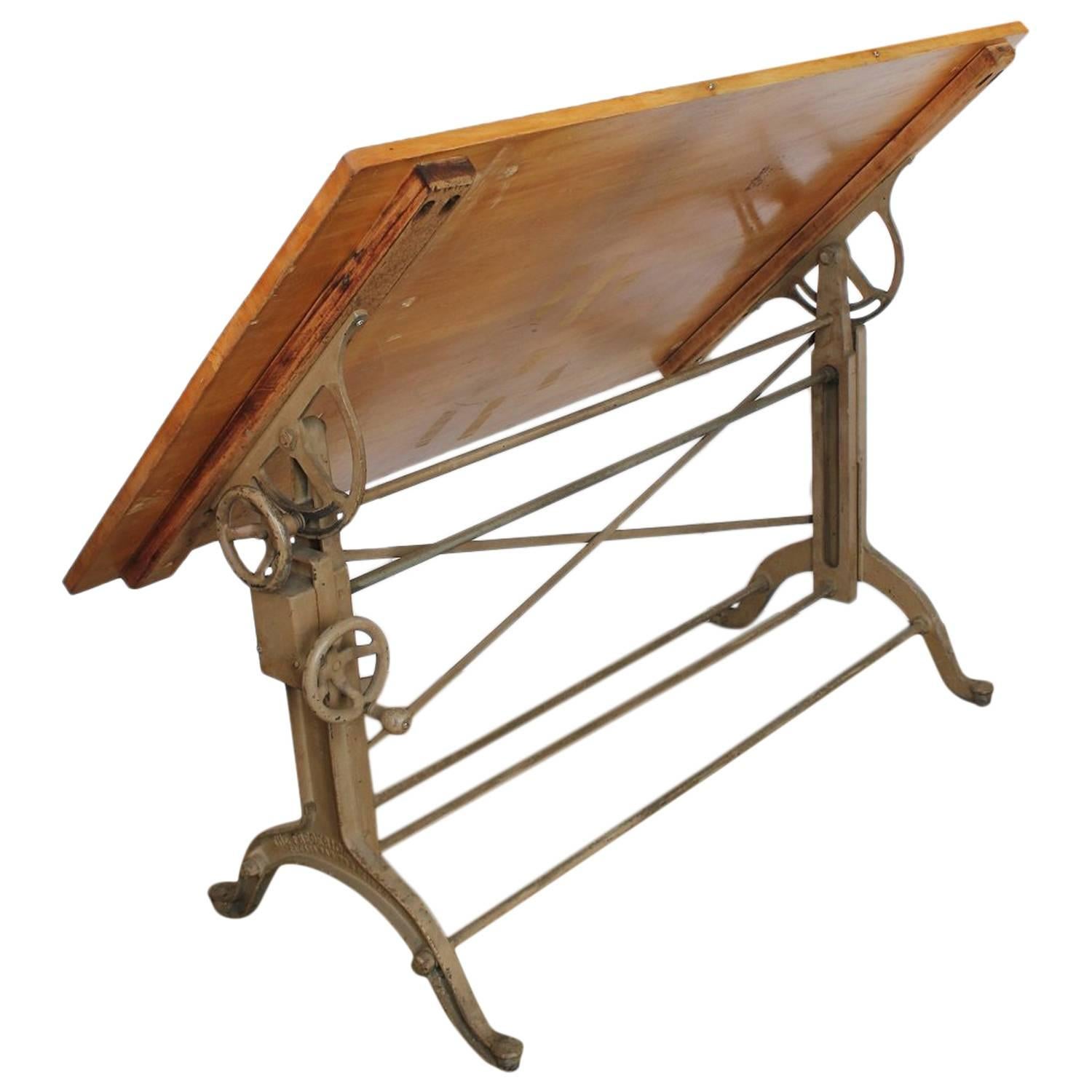 Antique American Drafting Table by the Frederic Post Co