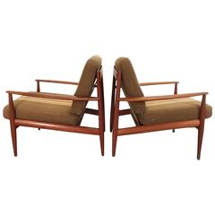 Pair of Teak Armchairs by Grete Jalk 7