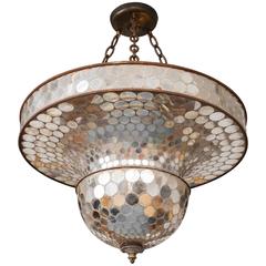 Vintage Whimsical Mirrored Mosaic Suspension or Disco Ball