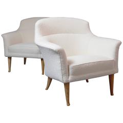 Rare Pair of "Greta" Lounge Chairs by Kerstin Hörlin Holmquist