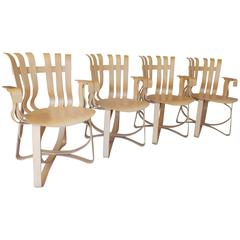 Used Frank Gehry Set of Four Knoll Chairs, 1994