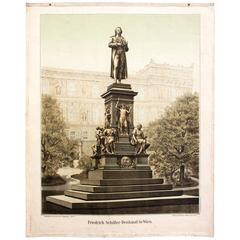 Wall Chart, Friedrich Schiller Monument in Vienna, 1899