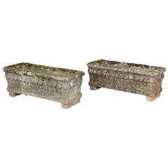 Pair of French Cast Stone Planters
