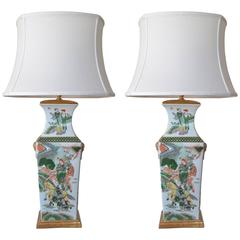 Pair of 19th Century Chinese Vases as Lamps
