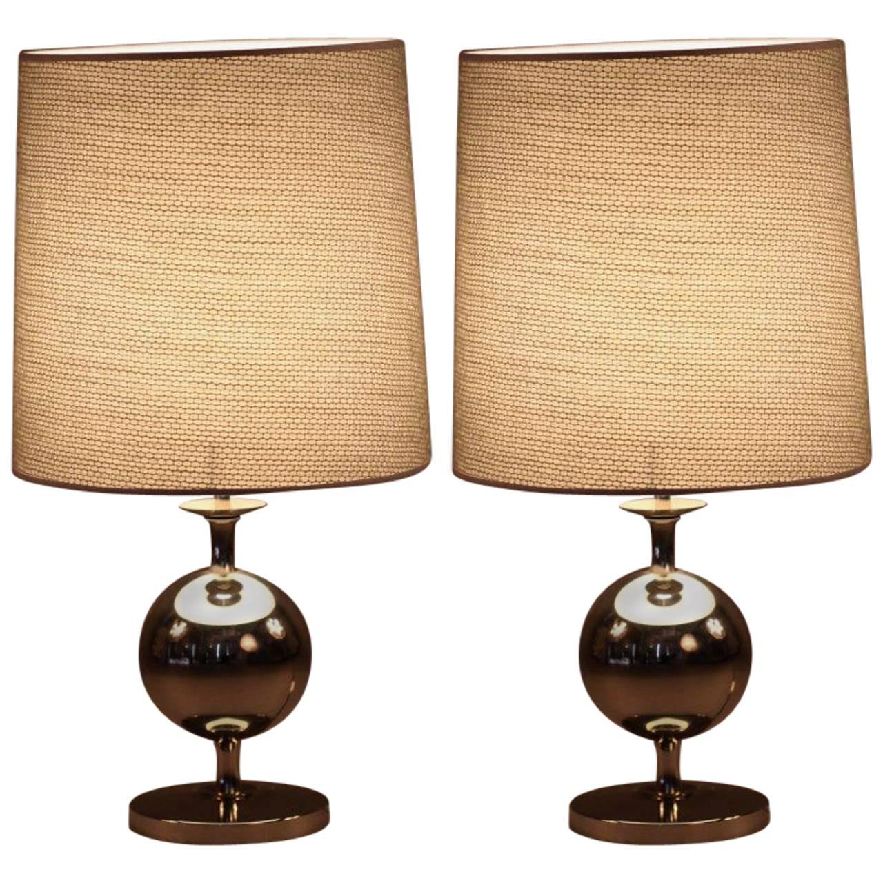 Charming Pair of Space Age Table Lamps Staff Leuchten, Germany, 1970