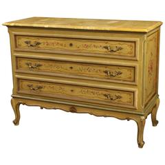Vintage 20th Century Italian Lacquered and Painted Dresser