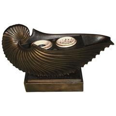 19th Century Bronze Nautilus Inkwell 12