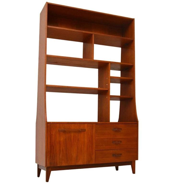 Teak Retro Bookcase, or Room Divider Vintage, 1960s at 1stDibs