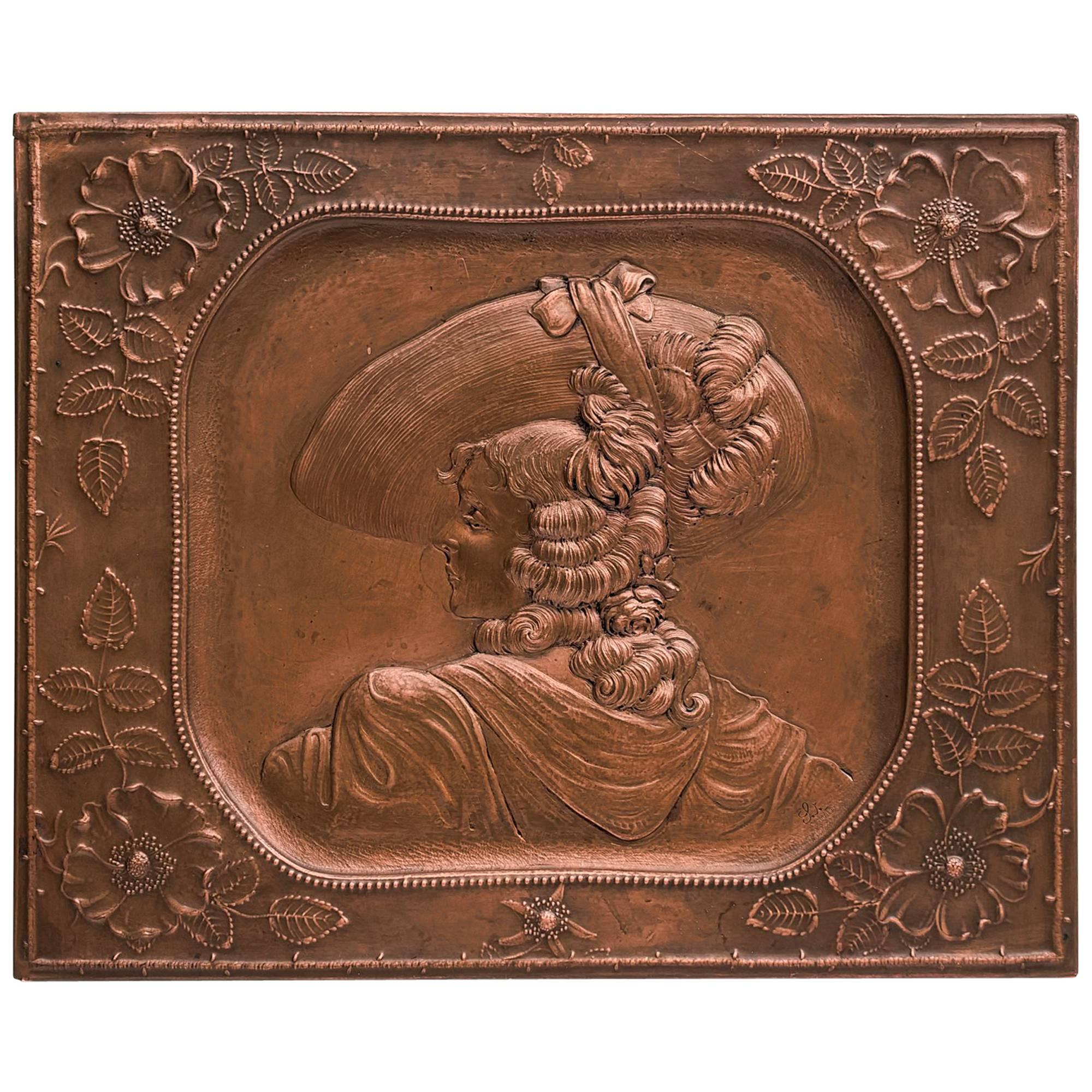 Relief en cuivre, vers 1905