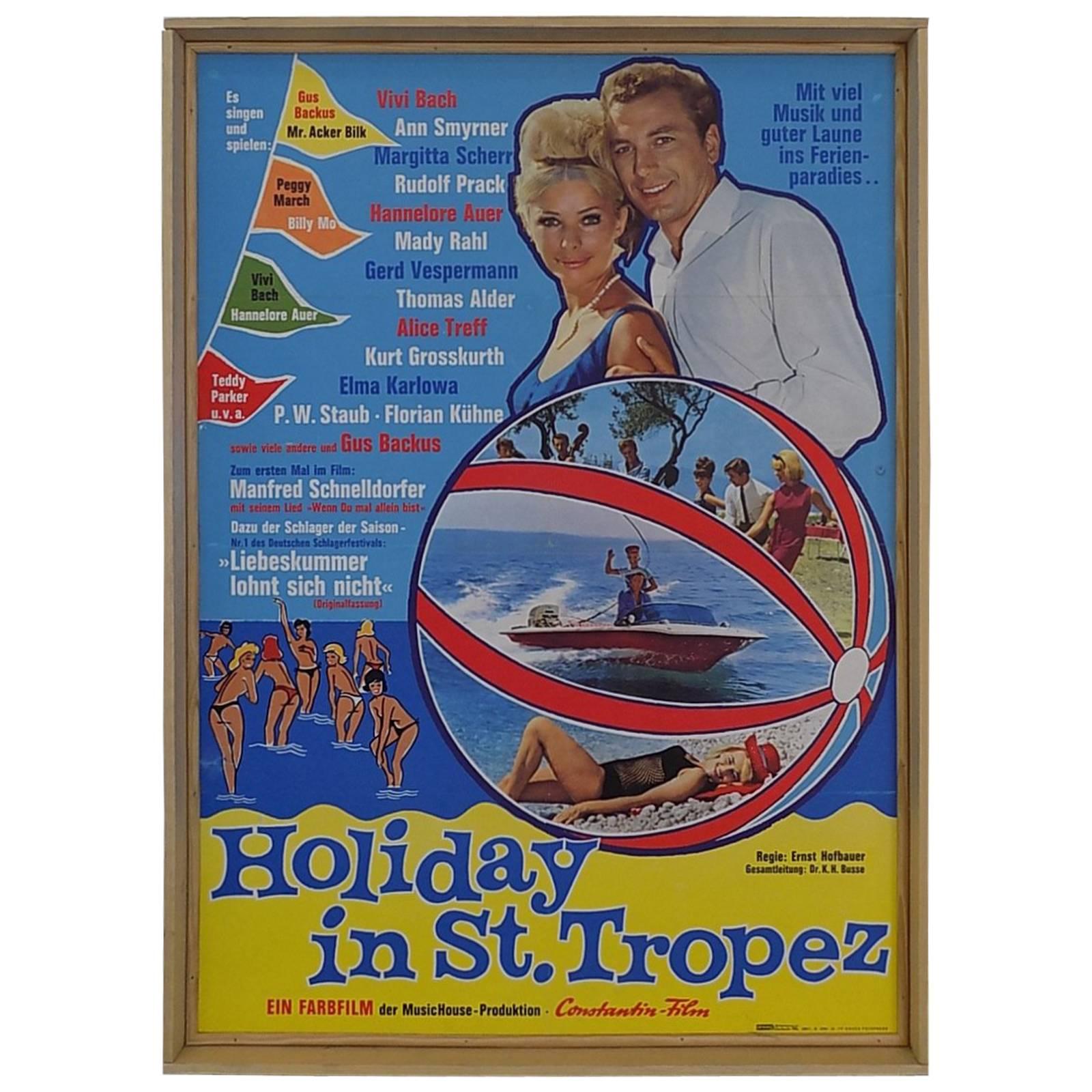 Holiday in Saint Tropez Vintage Movie Poster For Sale