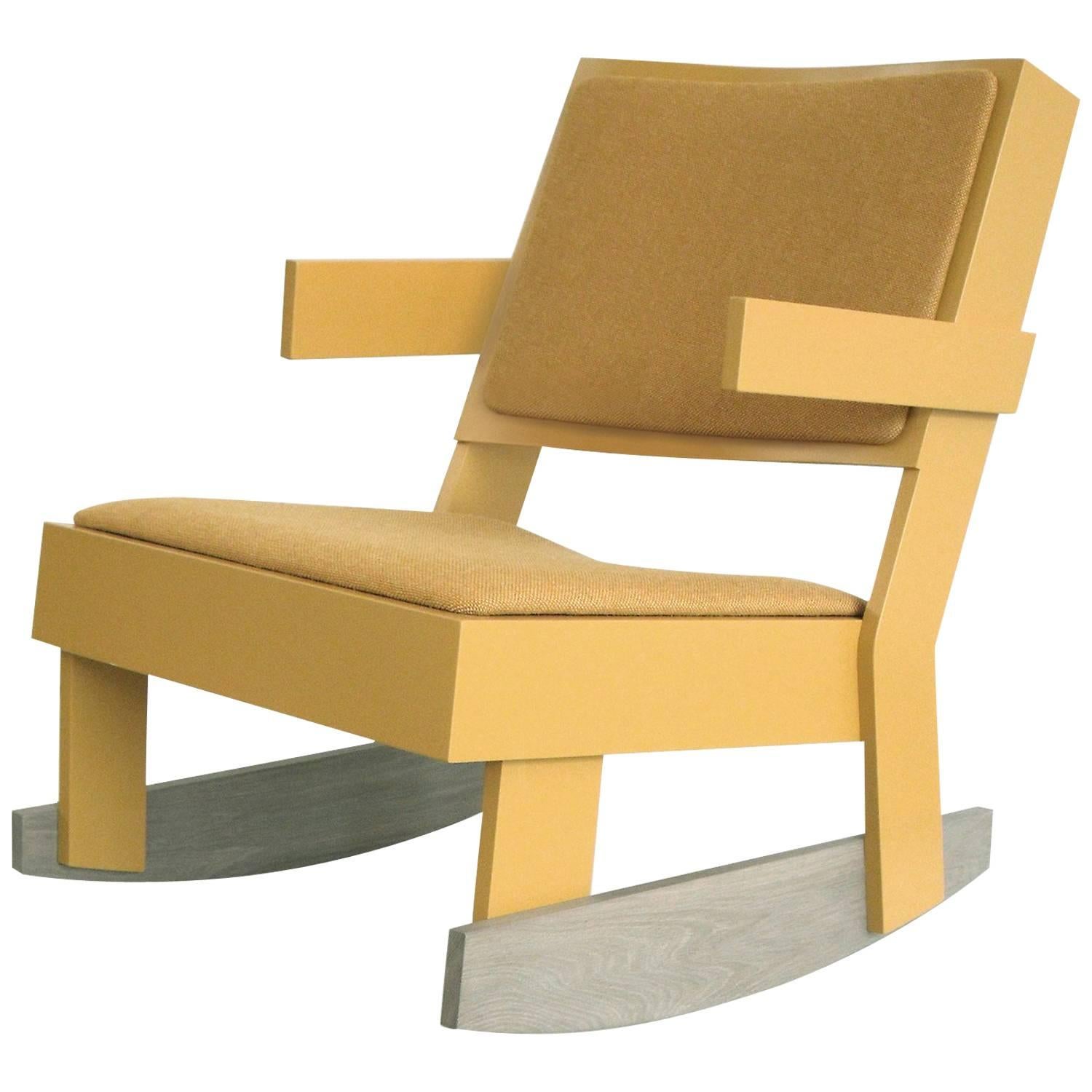 Adult Rocker by Tom Frencken in Painted Birch Plywood For Sale