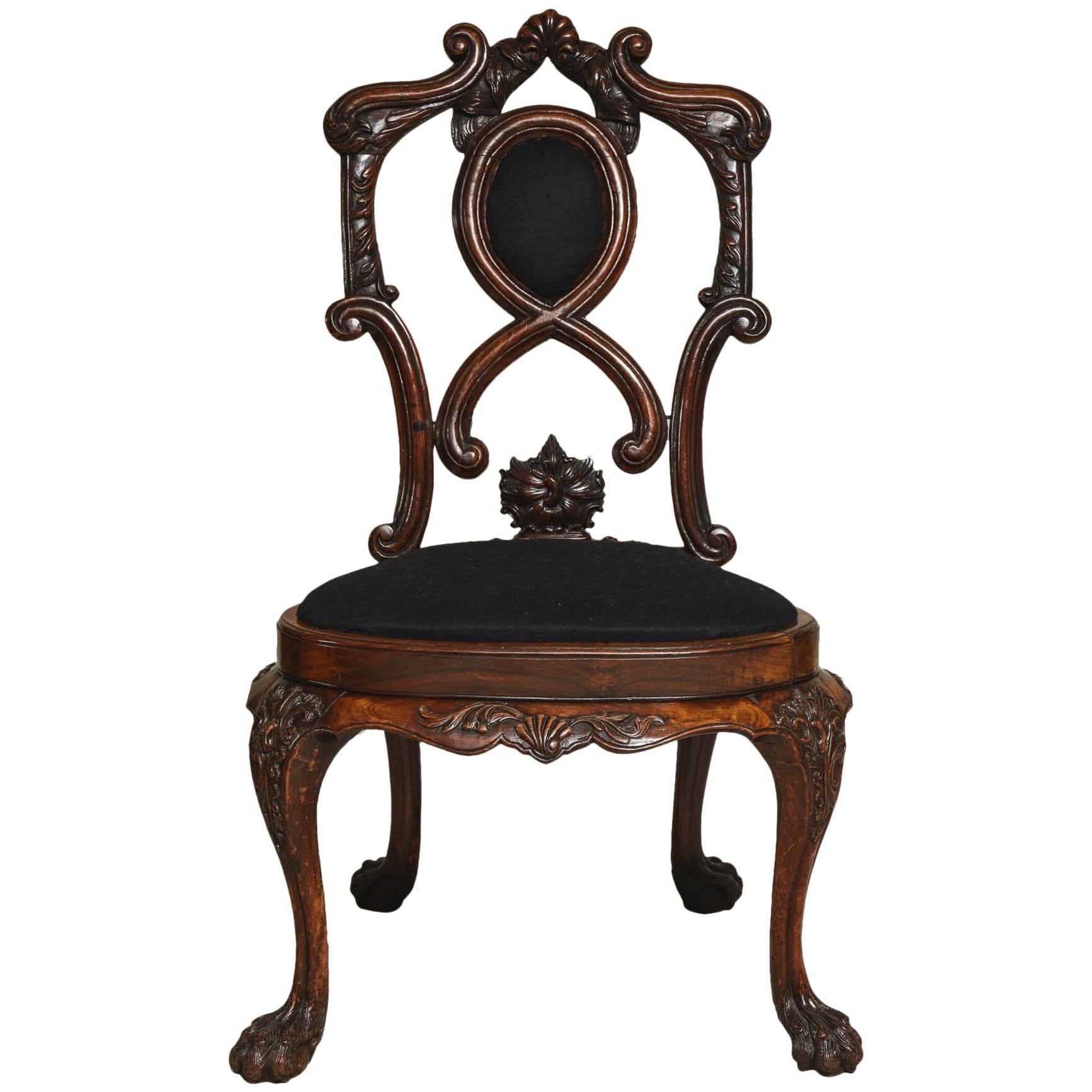 Importante chaise portugaise du 18ème siècle