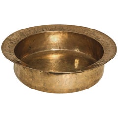 18th Century English Brass Dairy Bowl