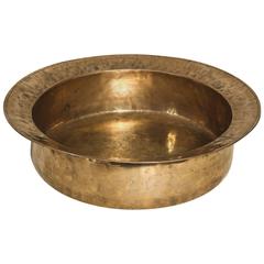 18th Century English Brass Dairy Bowl 1