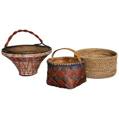 Antique Collection of Three Swedish Baskets