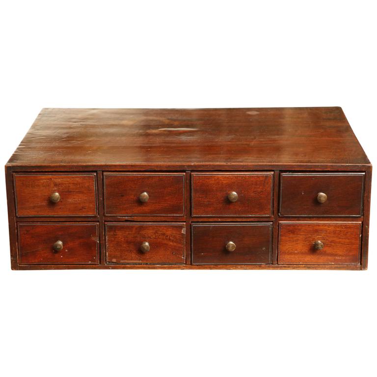 Early 19th Century English, Mahogany Box with Drawers For Sale at 1stdibs