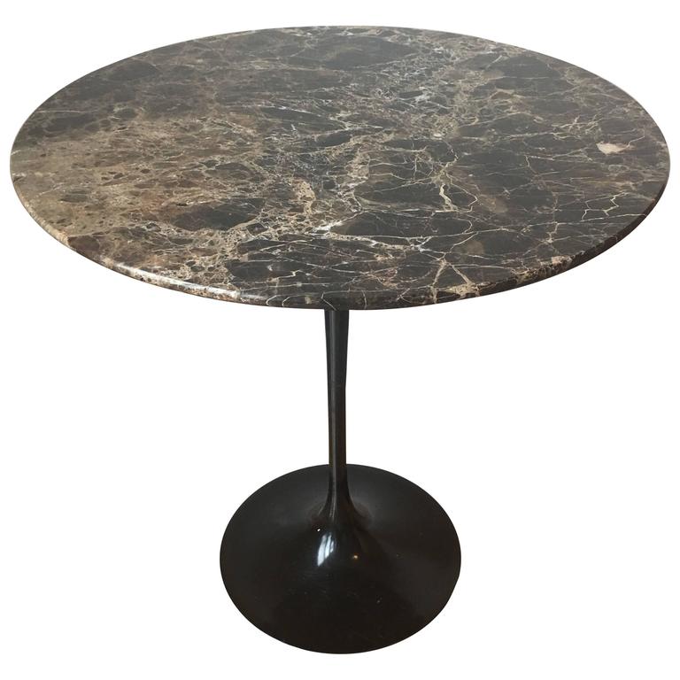 Eero Saarinen MarbleTop Tulip Side Table at 1stDibs