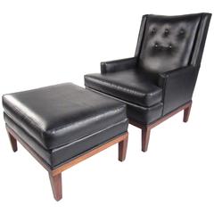 Mid-Century Modern Lounge Chair with Ottoman 9