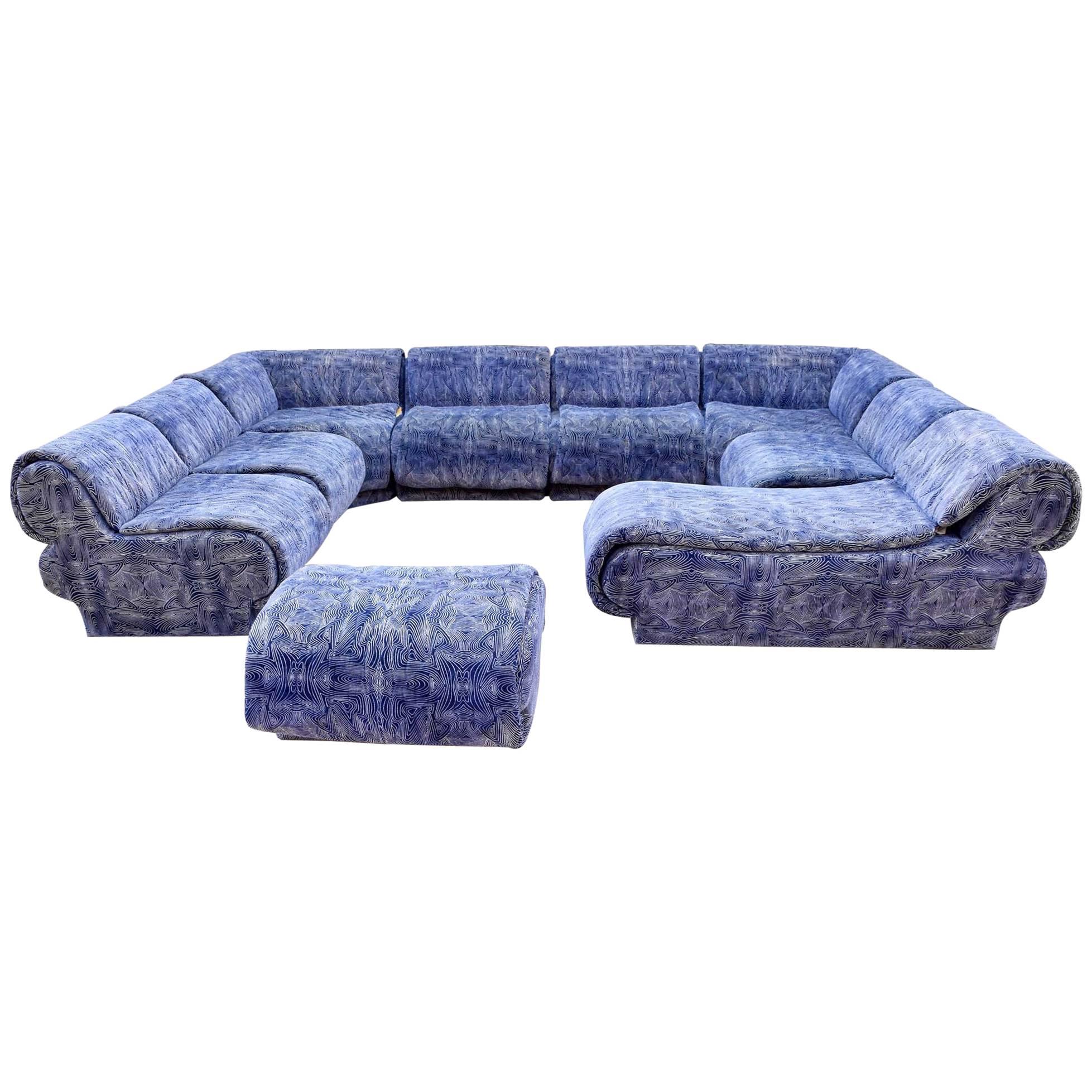 Nine-Piece Sectional by Preview, style of Vladimir Kagan