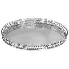 Tiffany, Sterling Silver Oval Gallery Tray