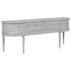 Antique Swedish Gustavian Style Sideboard with Gray Paint