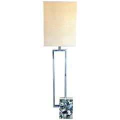 Italian Floor Lamp with Marble Base, 1970s 4
