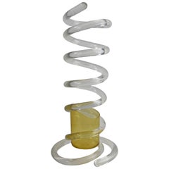Lucite Coil Umbrella Stand Attributed to Dorothy Thorpe