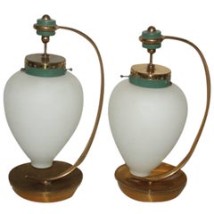 Original Mid-Century Italian Design Table Lamp, 1950s Stilnovo Style
