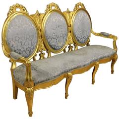 20th Century Italian Golden Sofa 4