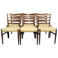 Set of Six Dining Room Chairs in Rosewood by N. O. Møller, 1960s