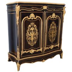 Napoleon III Black Boulle style Cabinet 1870-1880, French