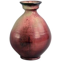 Vase with Red and Cream Glaze by Herman Kahler Keramik, 1920s-1930s