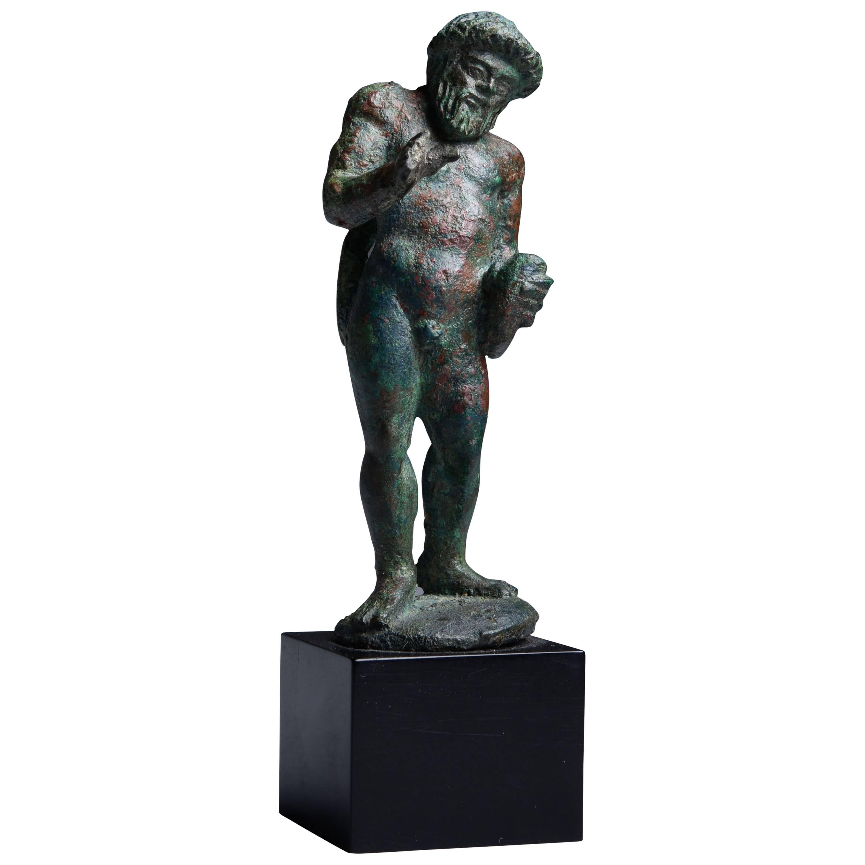 Etruscan Bronze Statuette of a Drunk Satyr, 450 BC