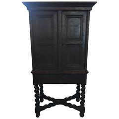 18th Century English Cabinet on Stand