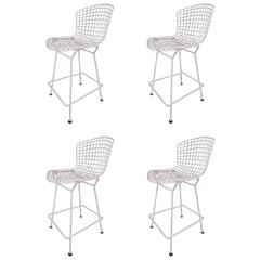 Set of Harry Bertoia Wire Bar Stools by Knoll International 3