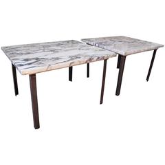 Pair of Modern Marble Side Tables