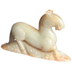 China Jade "Galloping Horse on Clouds, " 18th-19th Century