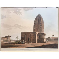 Thomas and William Daniell Aquatint Print, Hindoo Temple at Deo in Bahar, 1795