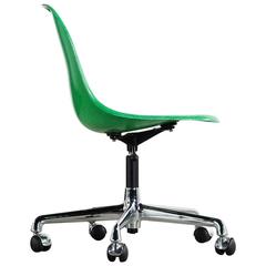 Charles Eames, Original Swivel Office Side Chair and Green Shell, Herman Miller