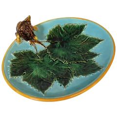 George Jones Majolica Fox Dish