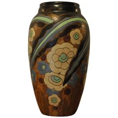 Rare Stoneware Vase by Charles Catteau, Belgium, circa 1930